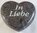 Edle Herzen aus Granit 18x17x7cm mit Inschrift "In Liebe"